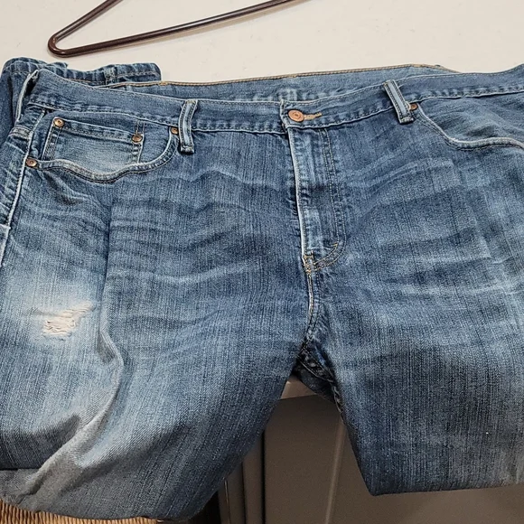Levi 569 jeans  worn 40W 30L Faded Blue - Picture 3 of 5